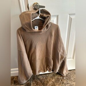Oversized Brown Hoodie Size Small In Good Condition